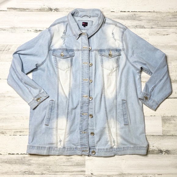 dollhouse Womens Size Plus Denim Jacket